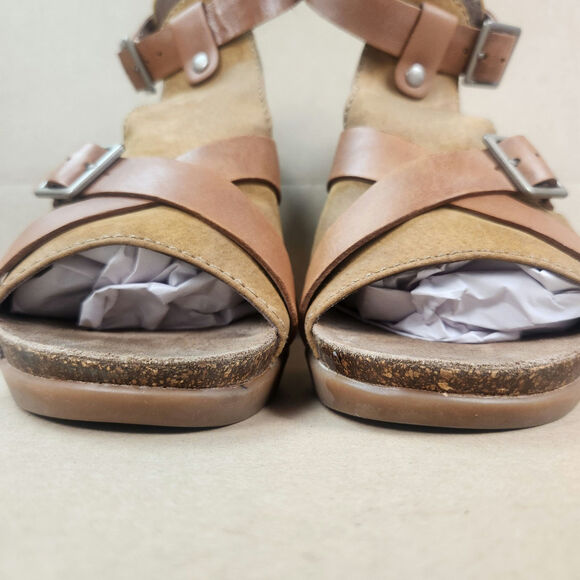 Dansko Dominique Sandals Womens Size 39 US 8 Brown Leather Block Heel GUC - Picture 13 of 16